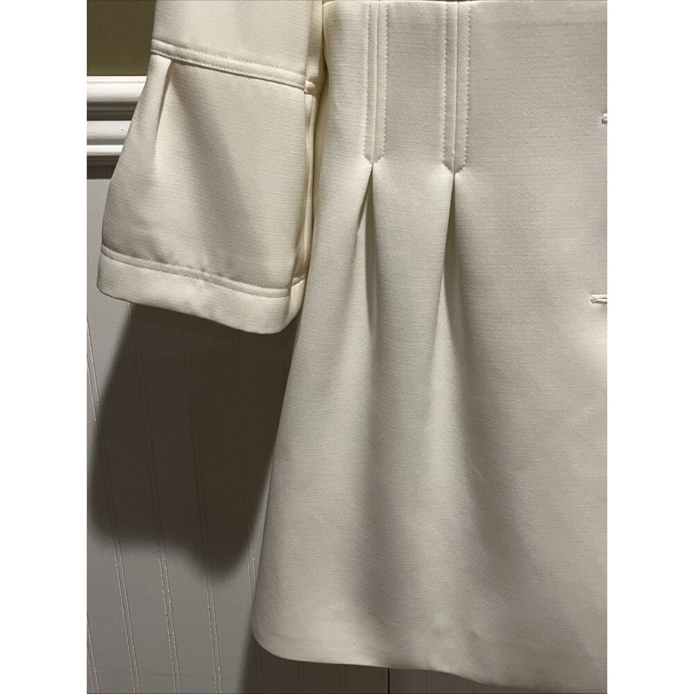 Tahari Womens 10P Ivory Cream Bell Sleeve Fitted Jacket Petite Cream Buttons - Picture 6 of 9